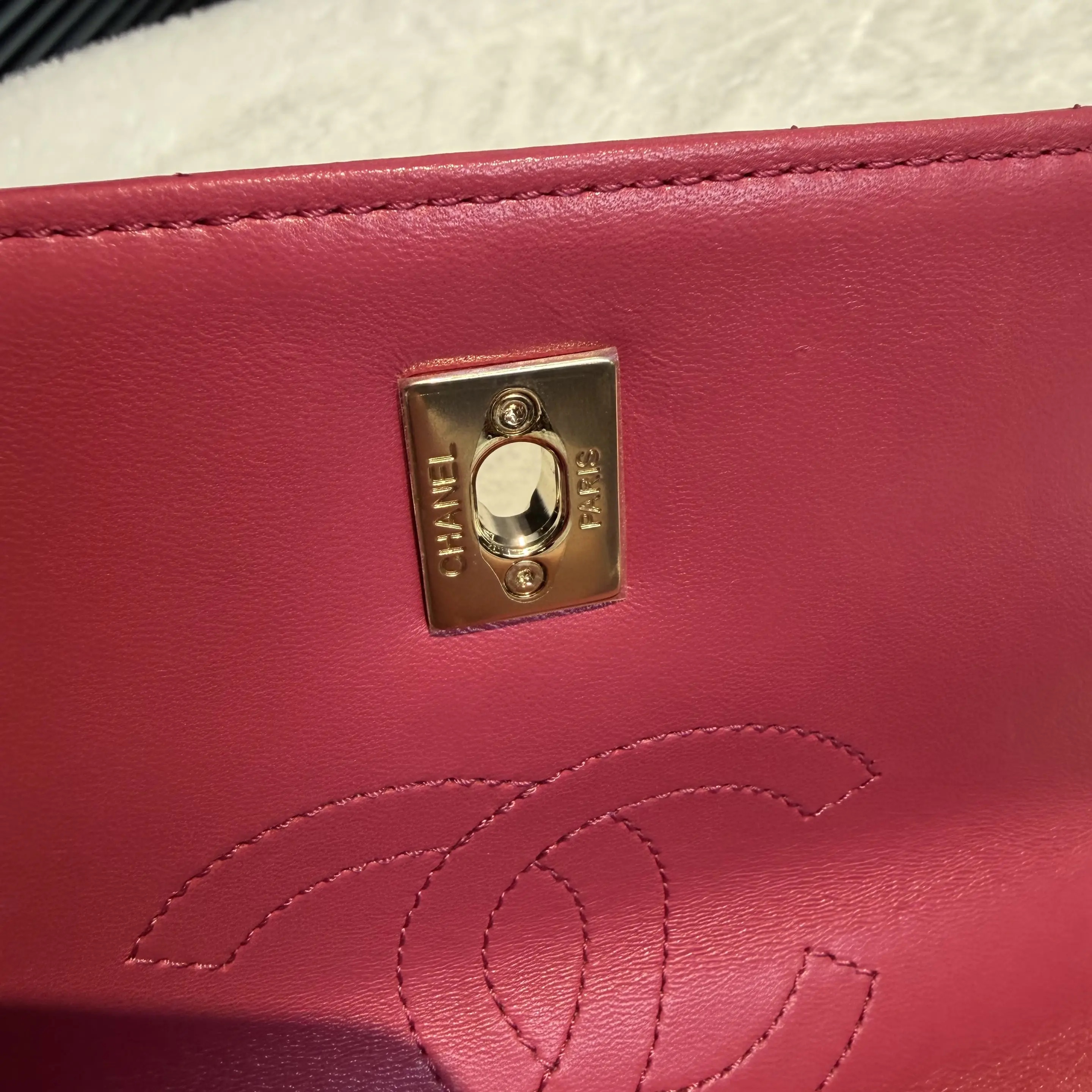 [#603]Pre owned Chanel Trendy CC Pink Lambskin Start with 26 BJ1101805118