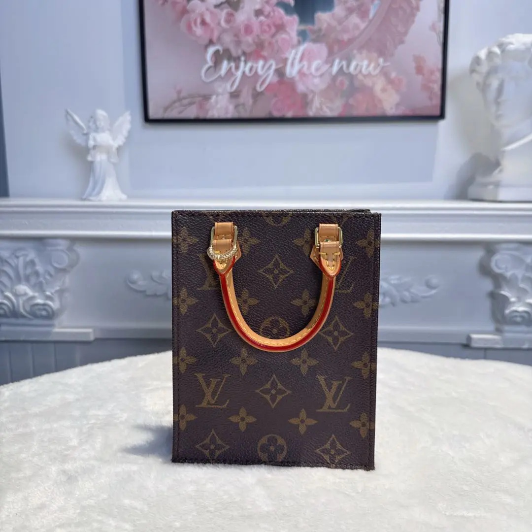 [#692]Pre owned Louis Vuitton Petit Sac Plat Brown Mini Crossbody bag BJ110&&04060