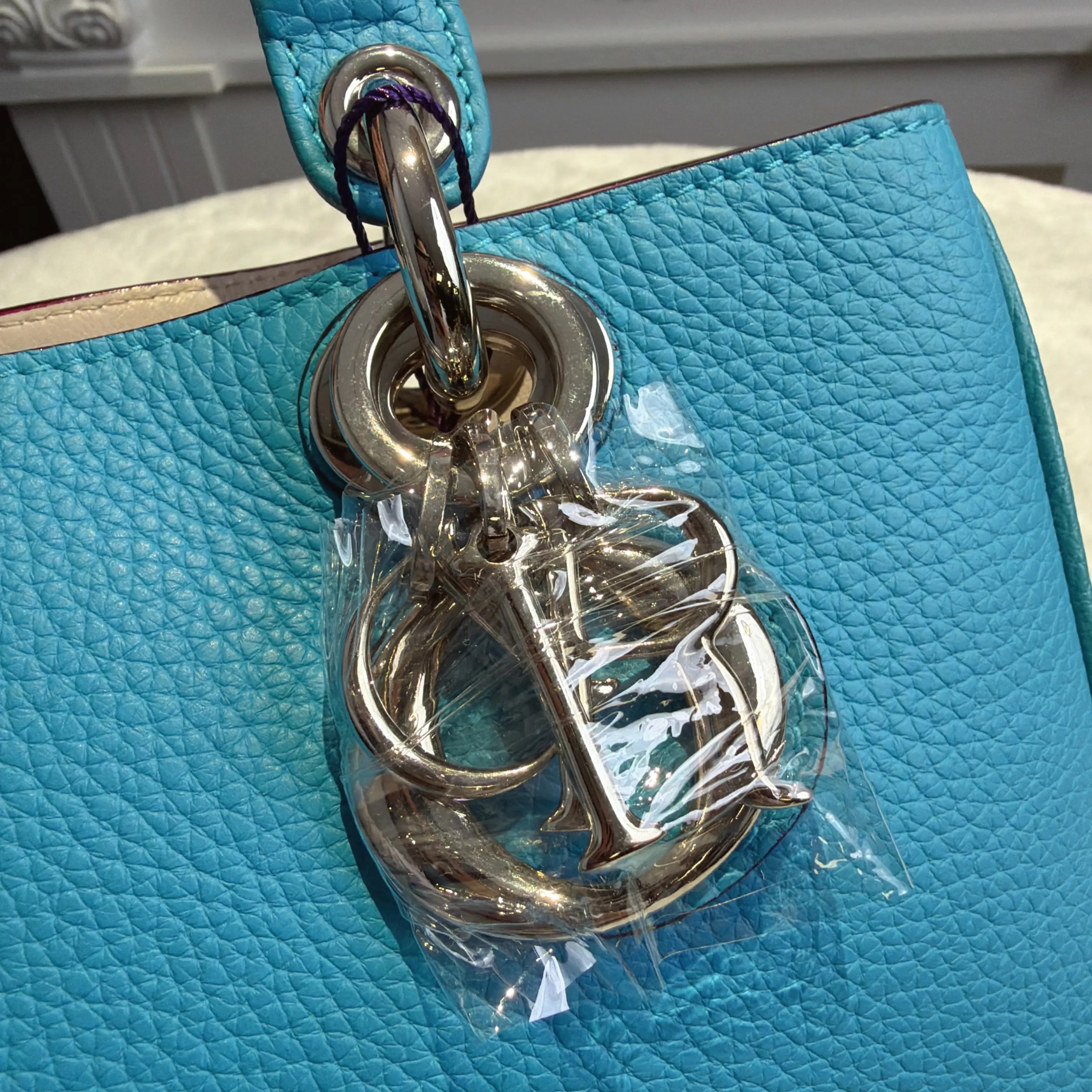 [#702]Pre owned Dior Diorissimo Calfskin Small size Silver Hardware BJ110&&04043