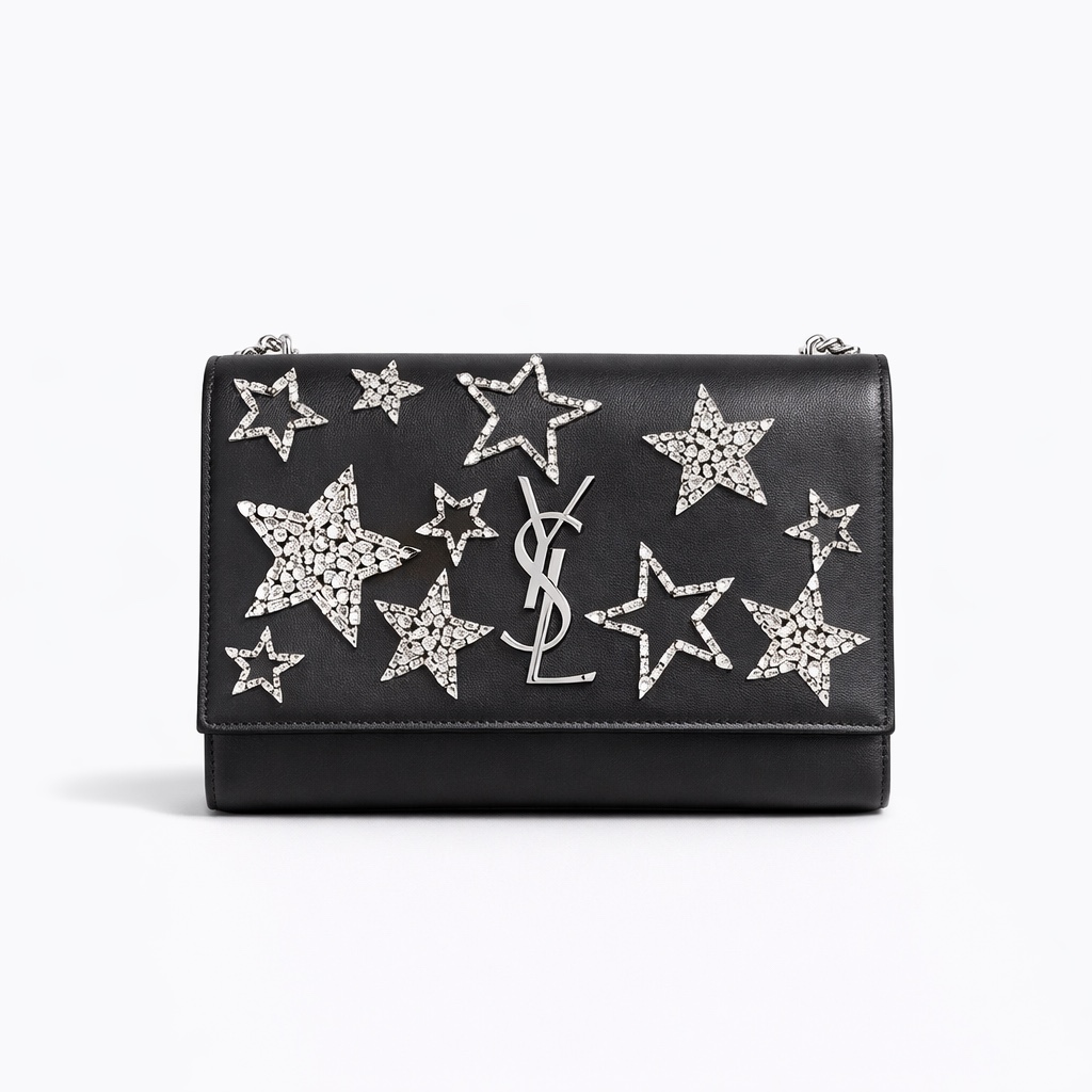 【#470】Pre-owned YSL Star Limited Edition Chain Bag Calfskin Shoulder Bags BJ1109904046