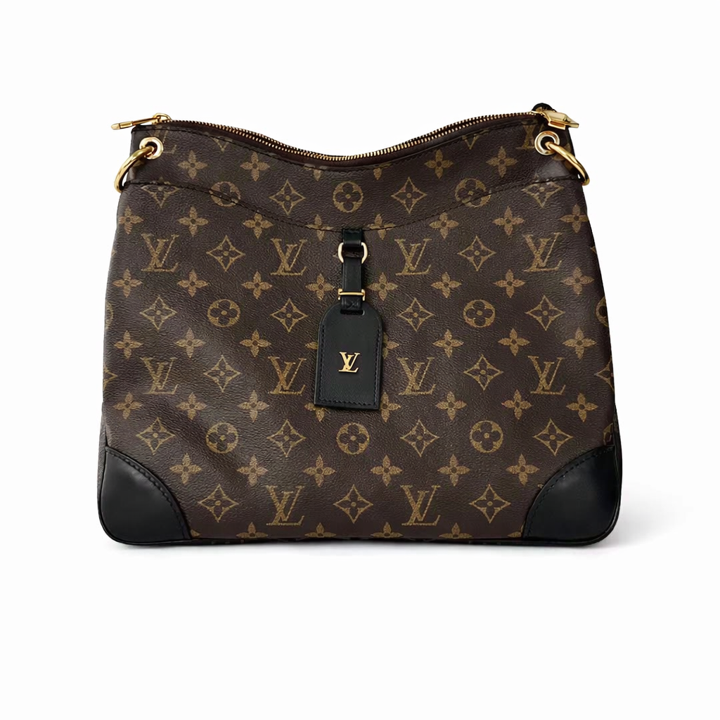 【#755】Pre-owend Louis Vuitton Odeon Brown Monogram Canvas&Calfskin Medium BJ1102004088