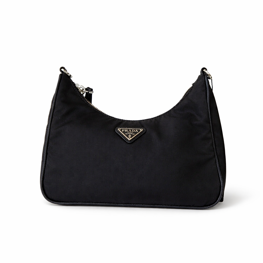 【#761】Pre-owned Prada Re-Edition Mini Black Nylon Shoulder Bag BJ1109904052