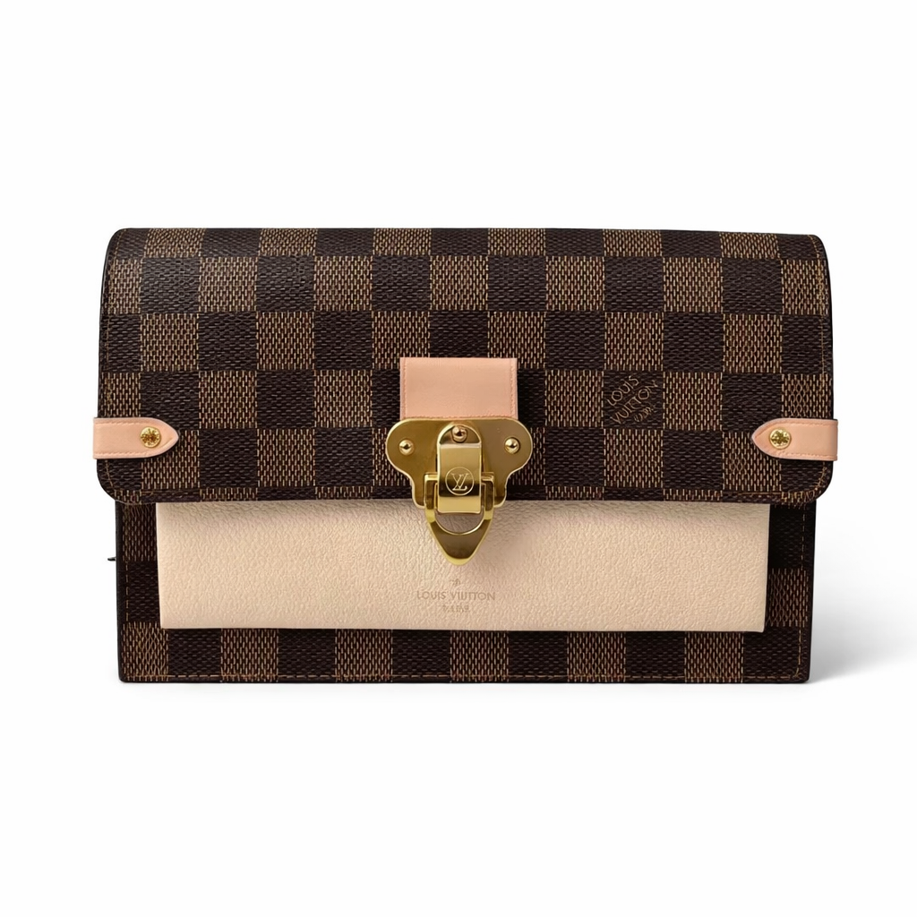 【#756】Pre-owned Louis Vuitton Vavin Damier Canvas&Calfskin WOC Crossbody Bag BJ1109904050