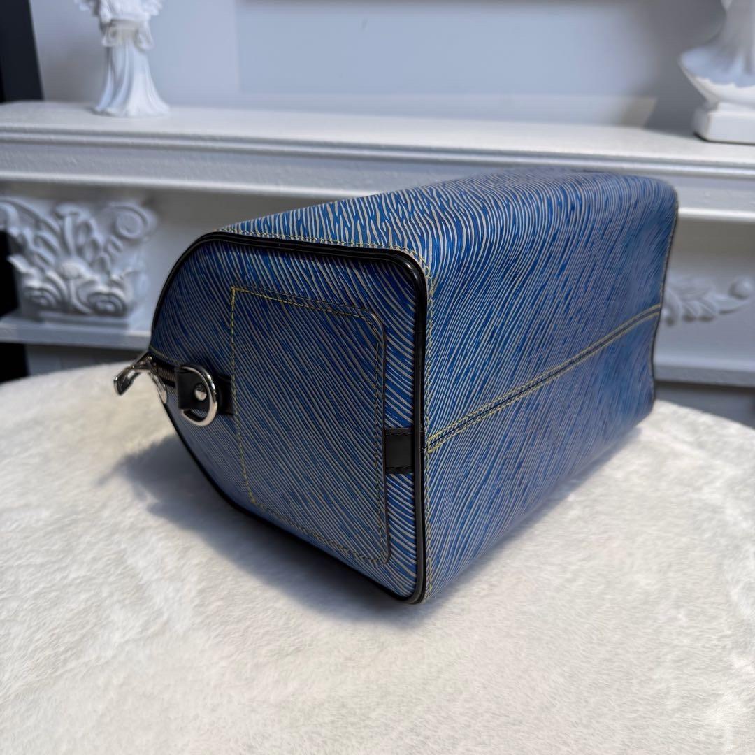 【#605】Pre-owned Speedy 25 Jean Blue EPI with strap shoulder bag BJ1101704065