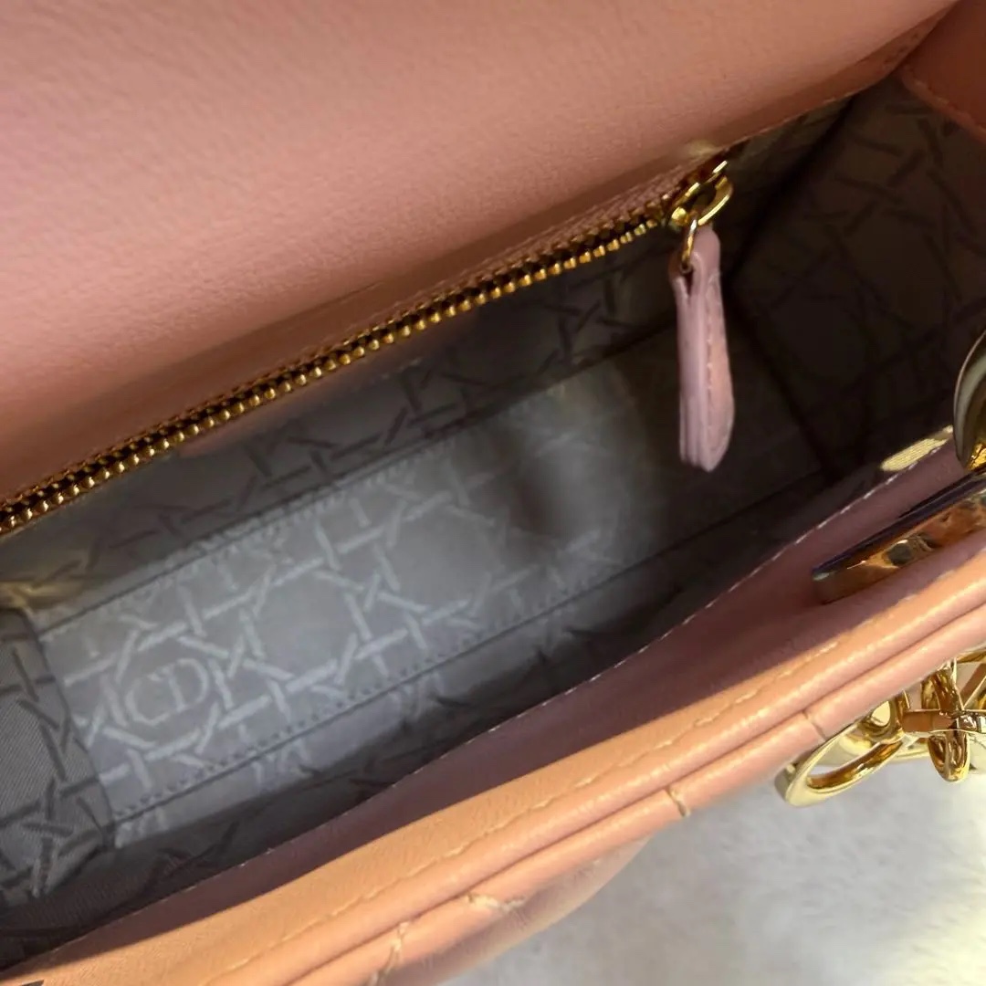 [#616]Pre owned Lady Dior Mini Pink Golden Hardware BJ11022050165