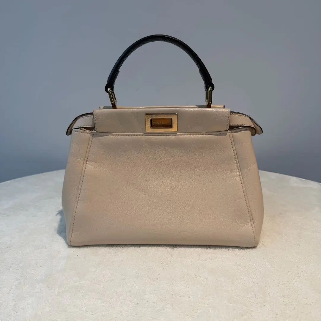 [#673]Pre owned Peekaboo Small snake skin handle BJ110&0403