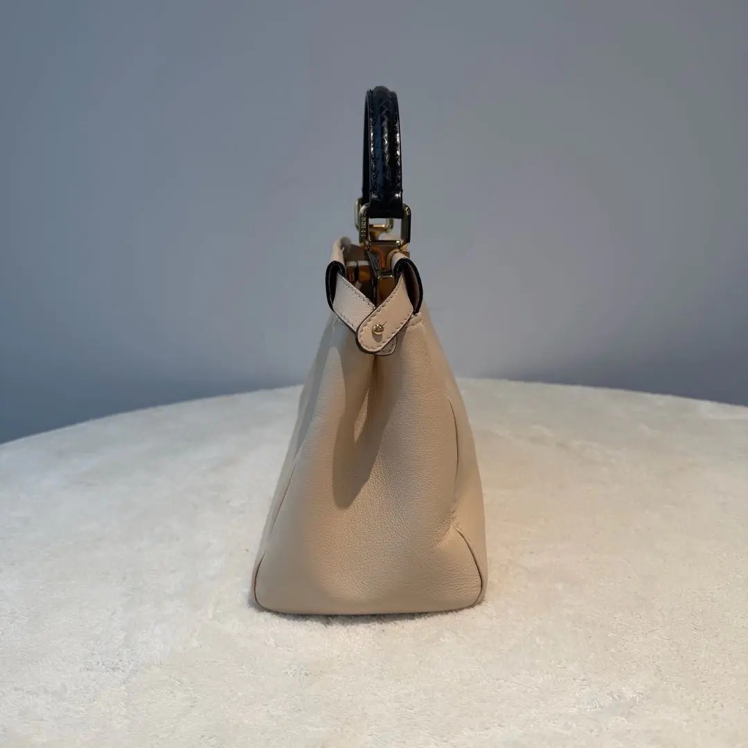 [#673]Pre owned Peekaboo Small snake skin handle BJ110&0403