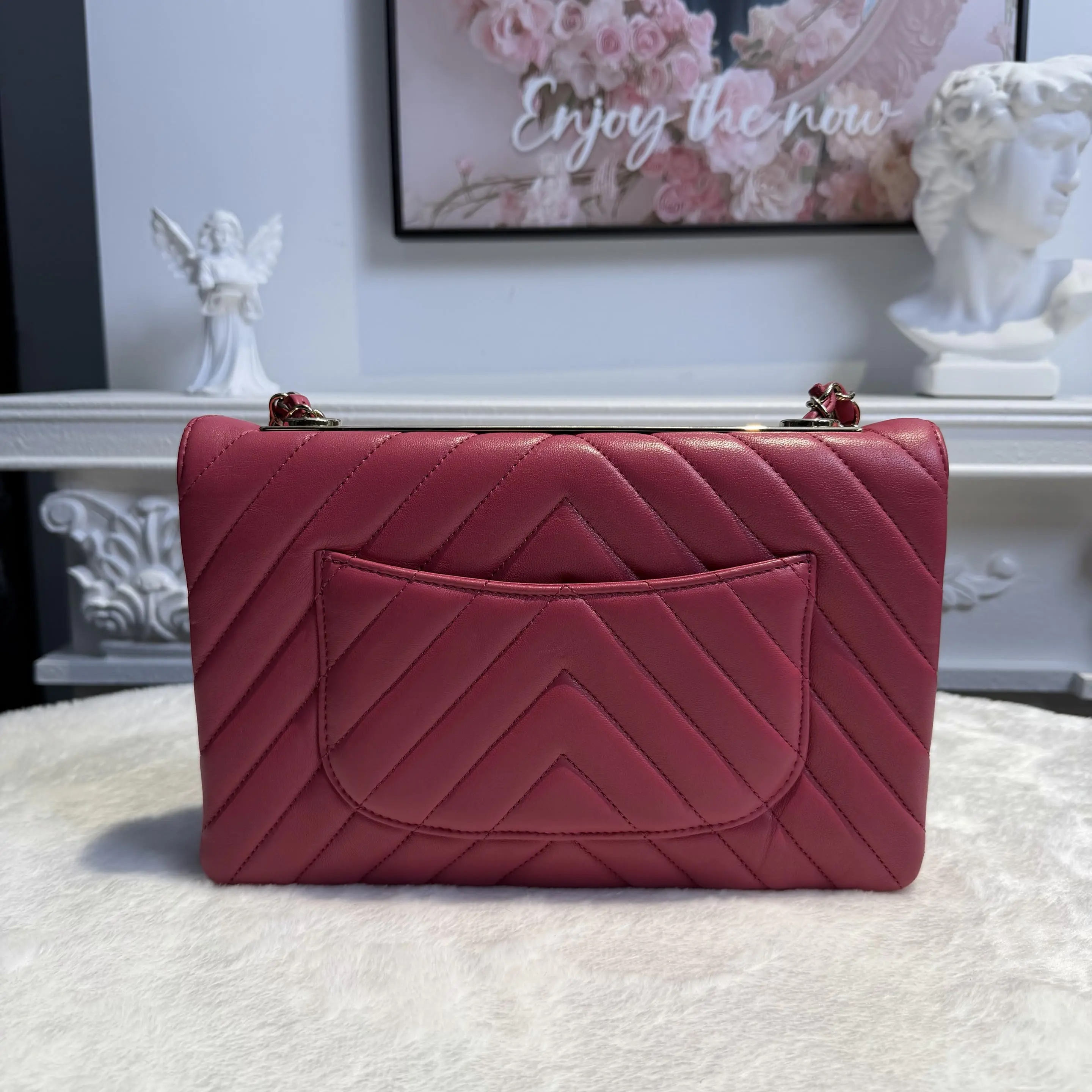 [#603]Pre owned Chanel Trendy CC Pink Lambskin Start with 26 BJ1101805118