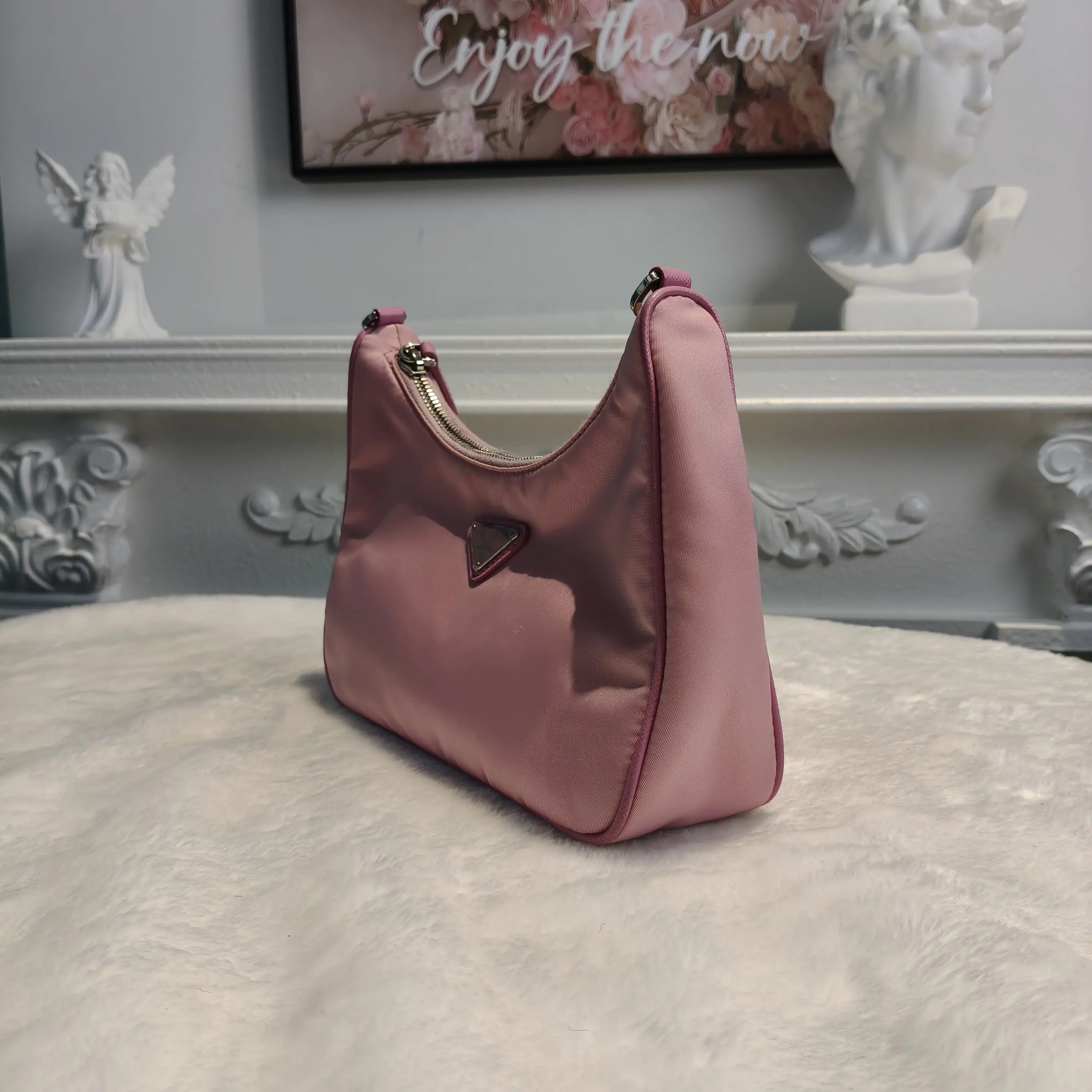 [#707]Pre owned Prada Hobo Nylon mini Crossbody bag BJ110&04055