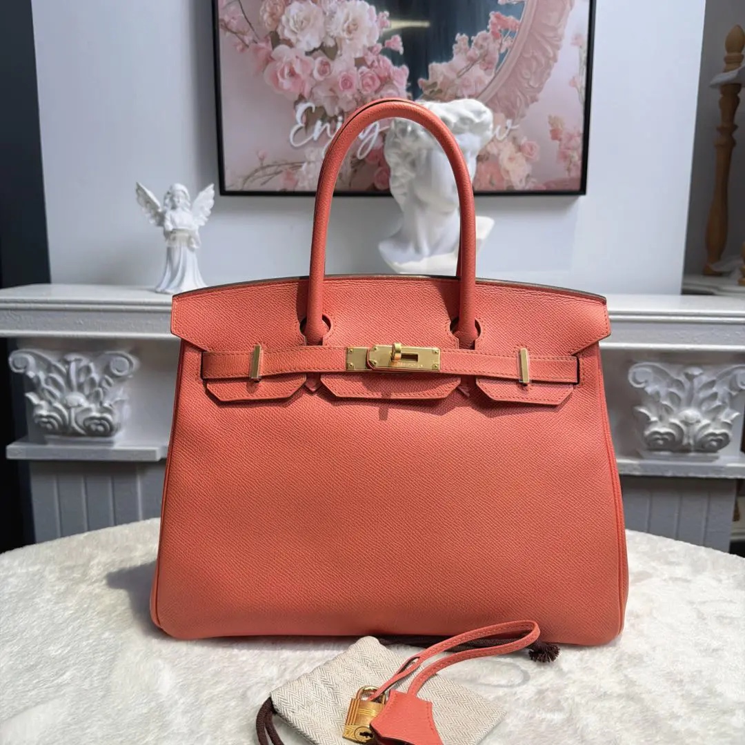 [#635]Pre owned Hermes Epsom Birkin 30 Pink Epsom Stamp R BJ1101405065