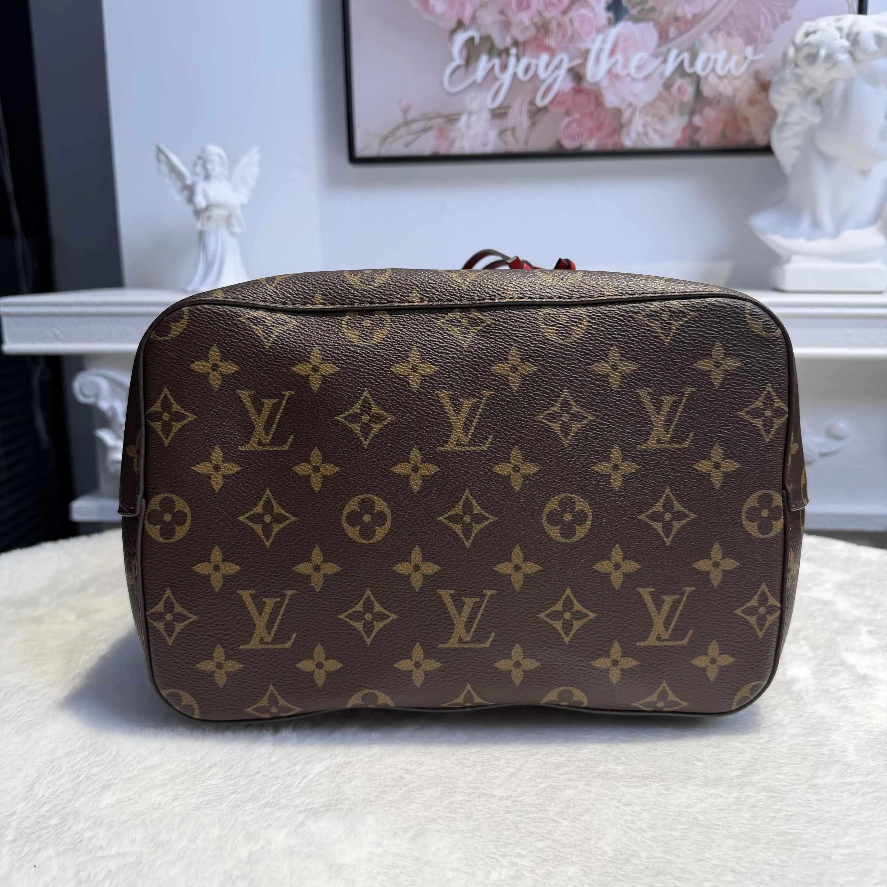 [#606]Pre owned Louis Vuitton Neonoe Brown Red Monogram Medium BJ110170407