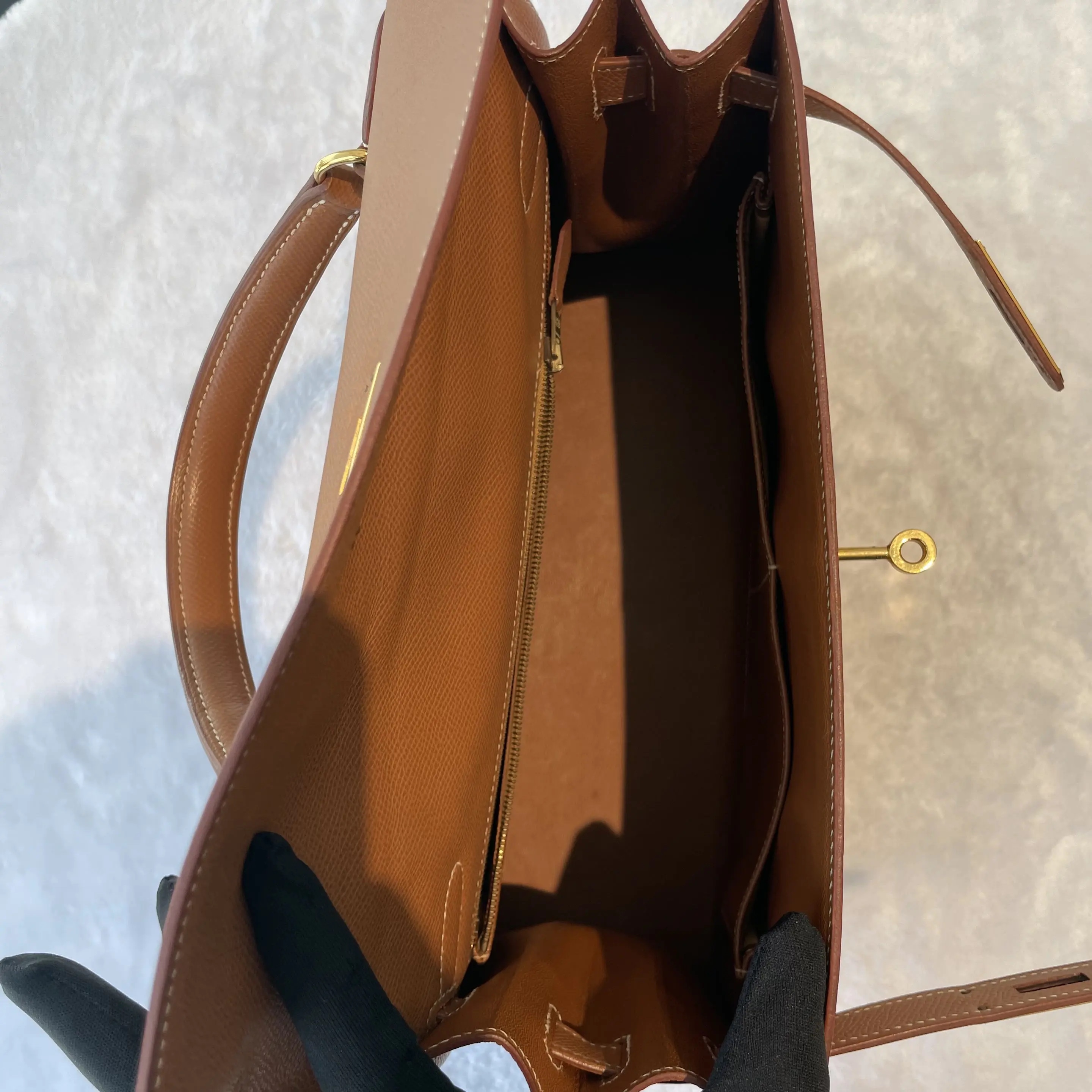 【#827】Pre-owned Hermes Kelly 32 Brown (37) Swift Leather [A] BJ11097050545