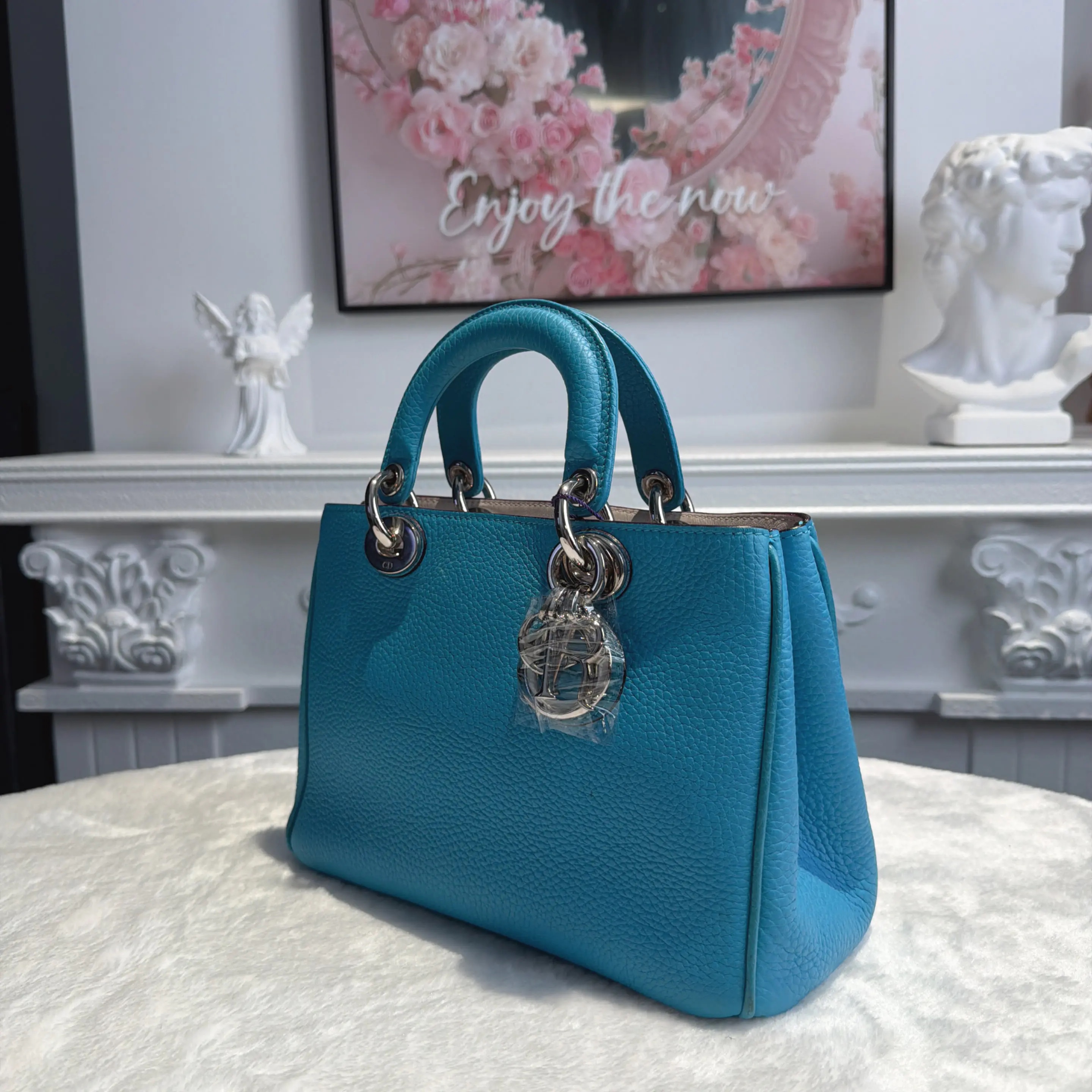 [#702]Pre owned Dior Diorissimo Calfskin Small size Silver Hardware BJ110&&04043