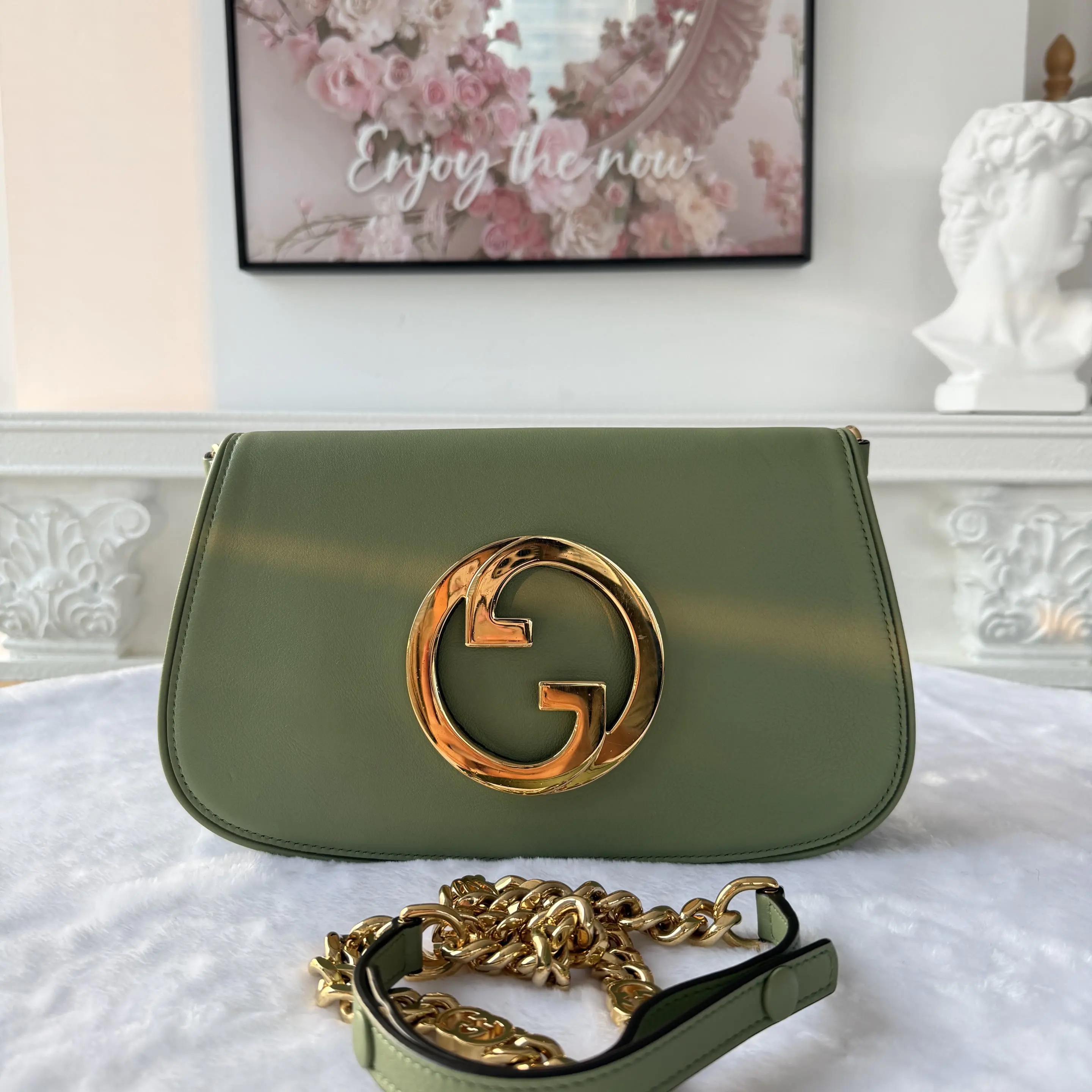 [#685]Pre owned Gucci Blondie Calfskin Goldenhardware BJ110&04045