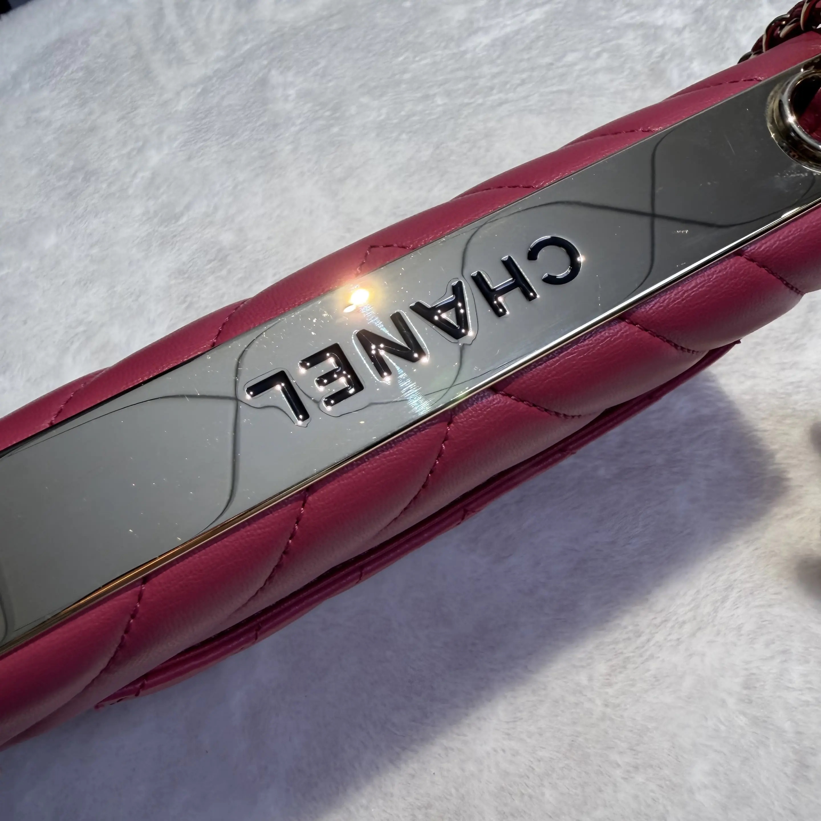 [#603]Pre owned Chanel Trendy CC Pink Lambskin Start with 26 BJ1101805118