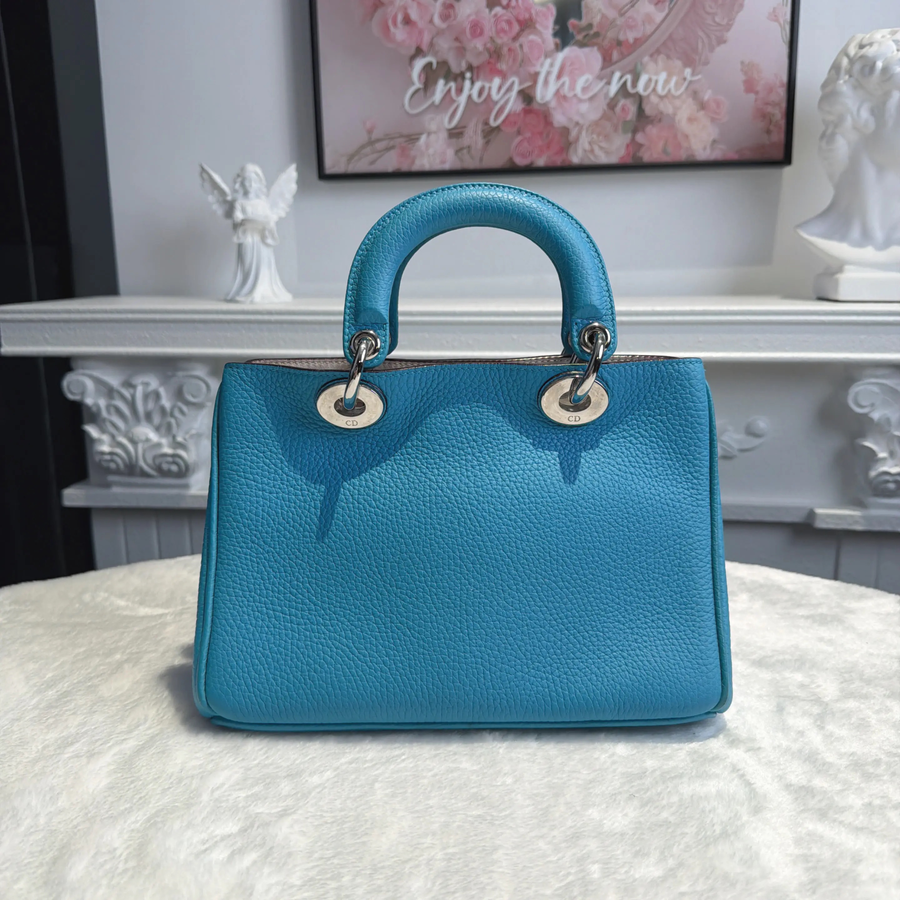 [#702]Pre owned Dior Diorissimo Calfskin Small size Silver Hardware BJ110&&04043