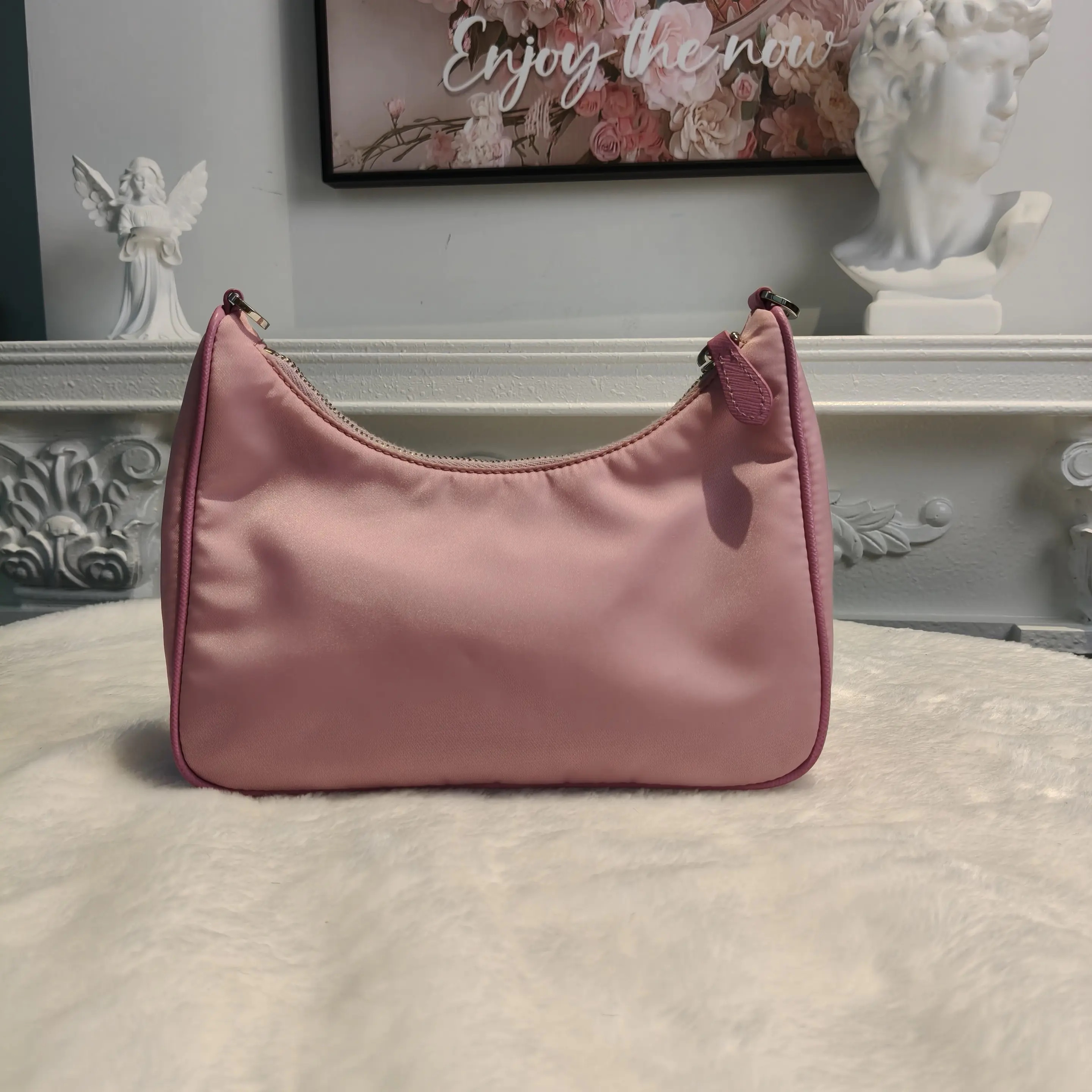 [#707]Pre owned Prada Hobo Nylon mini Crossbody bag BJ110&04055