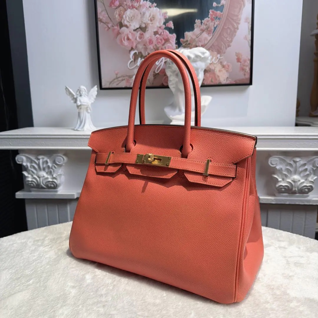 [#635]Pre owned Hermes Epsom Birkin 30 Pink Epsom Stamp R BJ1101405065