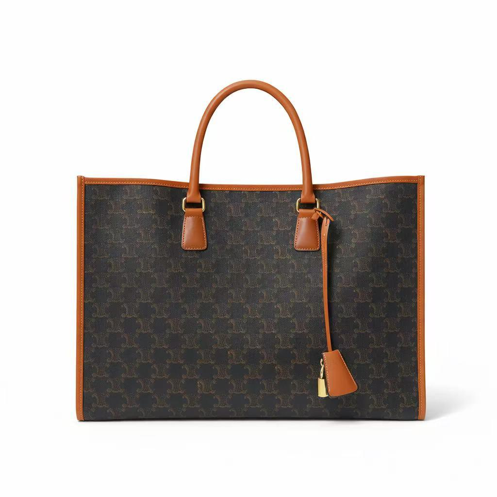 【#802】Pre-owned Celine Cabas Tote Brown Monogram Canvas BJ1102104070