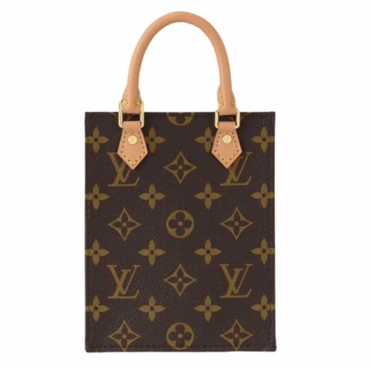 【#692】Pre-owned Louis Vuitton Petit Sac Plat Brown Mini Convas Crossbody Bag BJ1109904060