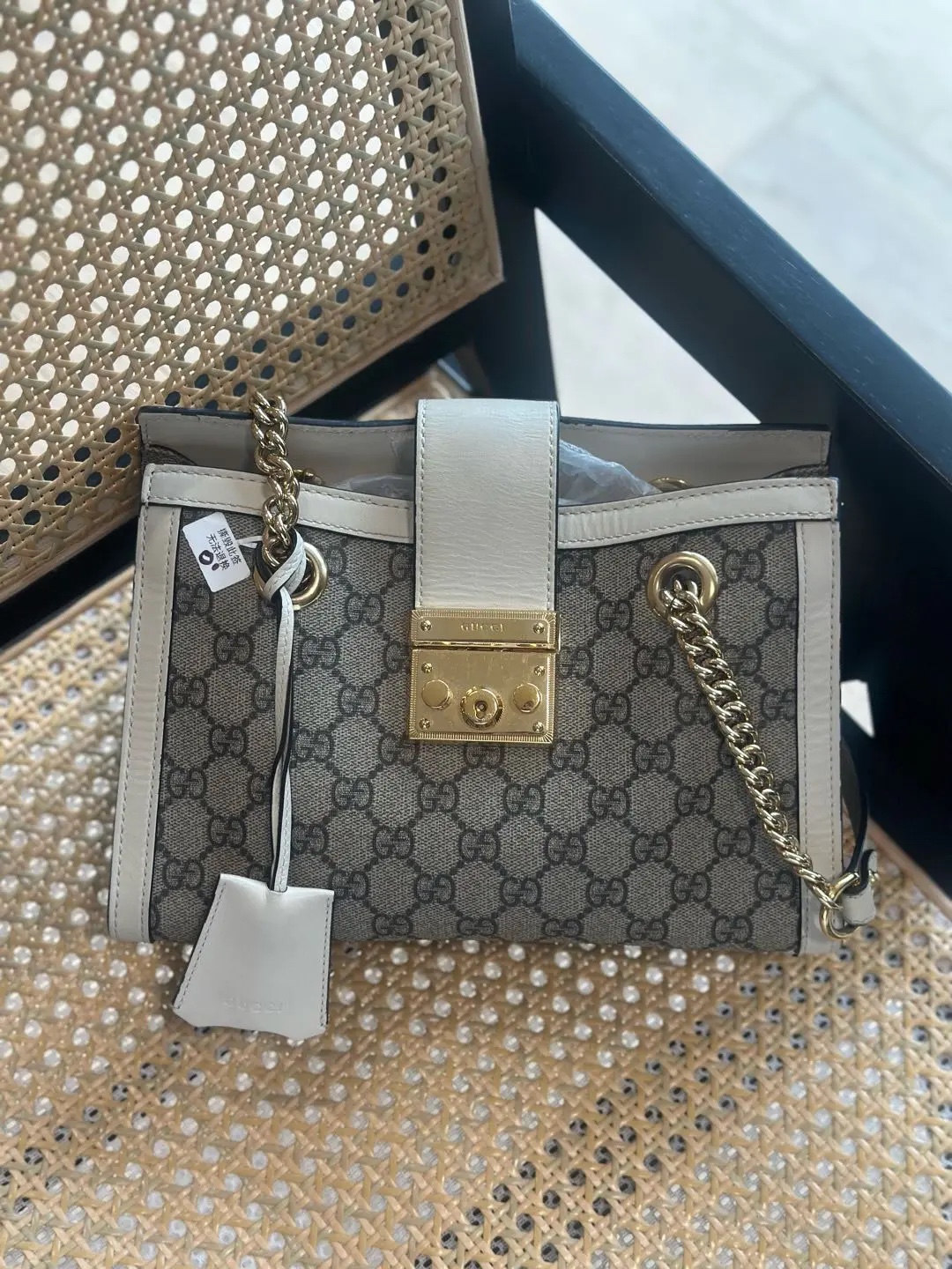 [#638]Pre owned Gucci Padlock Canvas Monogram Small BJ110&04046