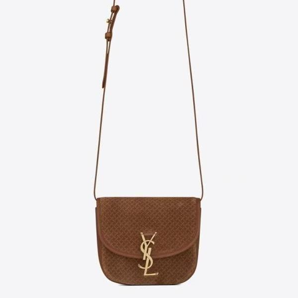【#679】Pre-owned YSL KAIA Calfskin Small Golden Hardware Crossbody Bag BJ1102104055