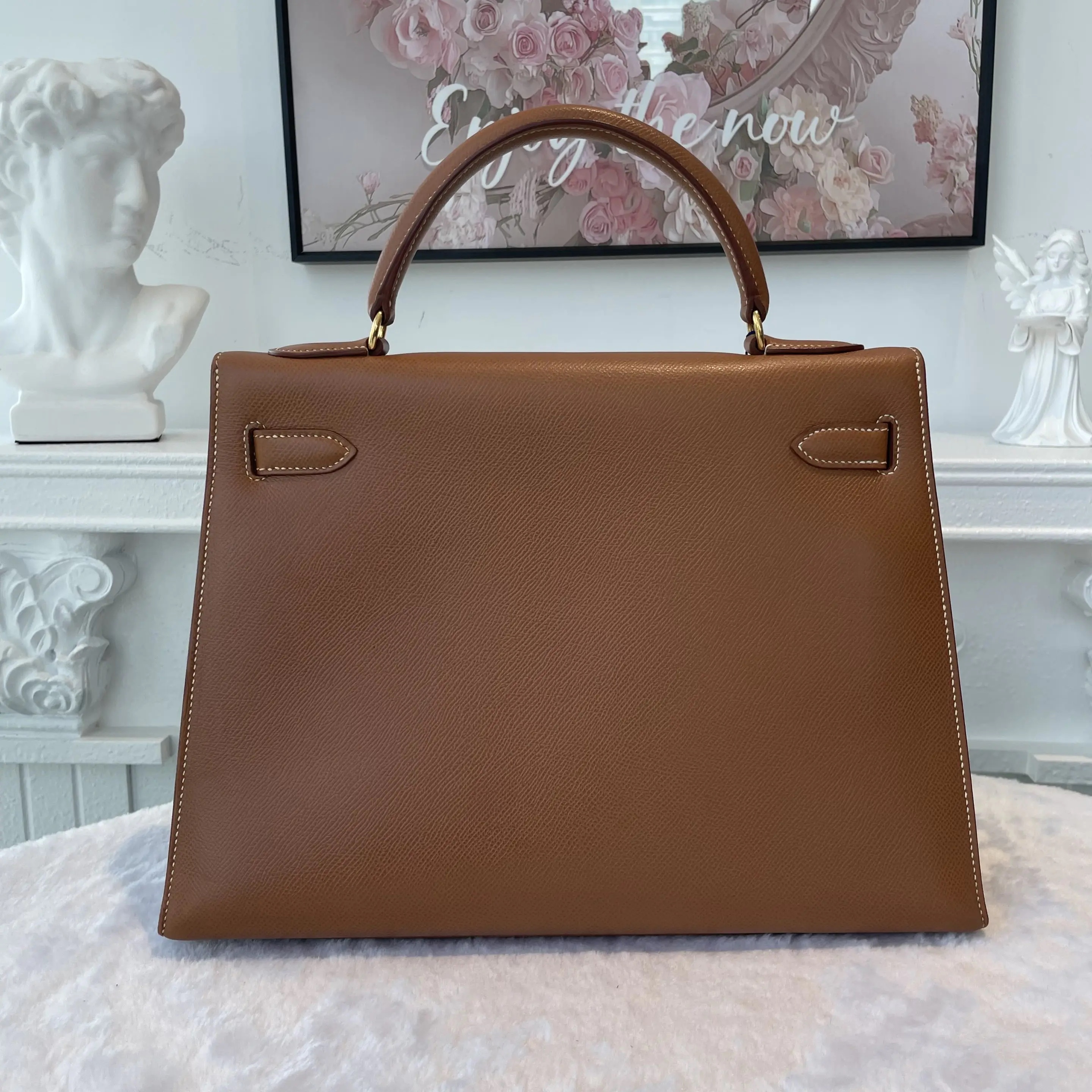 【#827】Pre-owned Hermes Kelly 32 Brown (37) Swift Leather [A] BJ11097050545