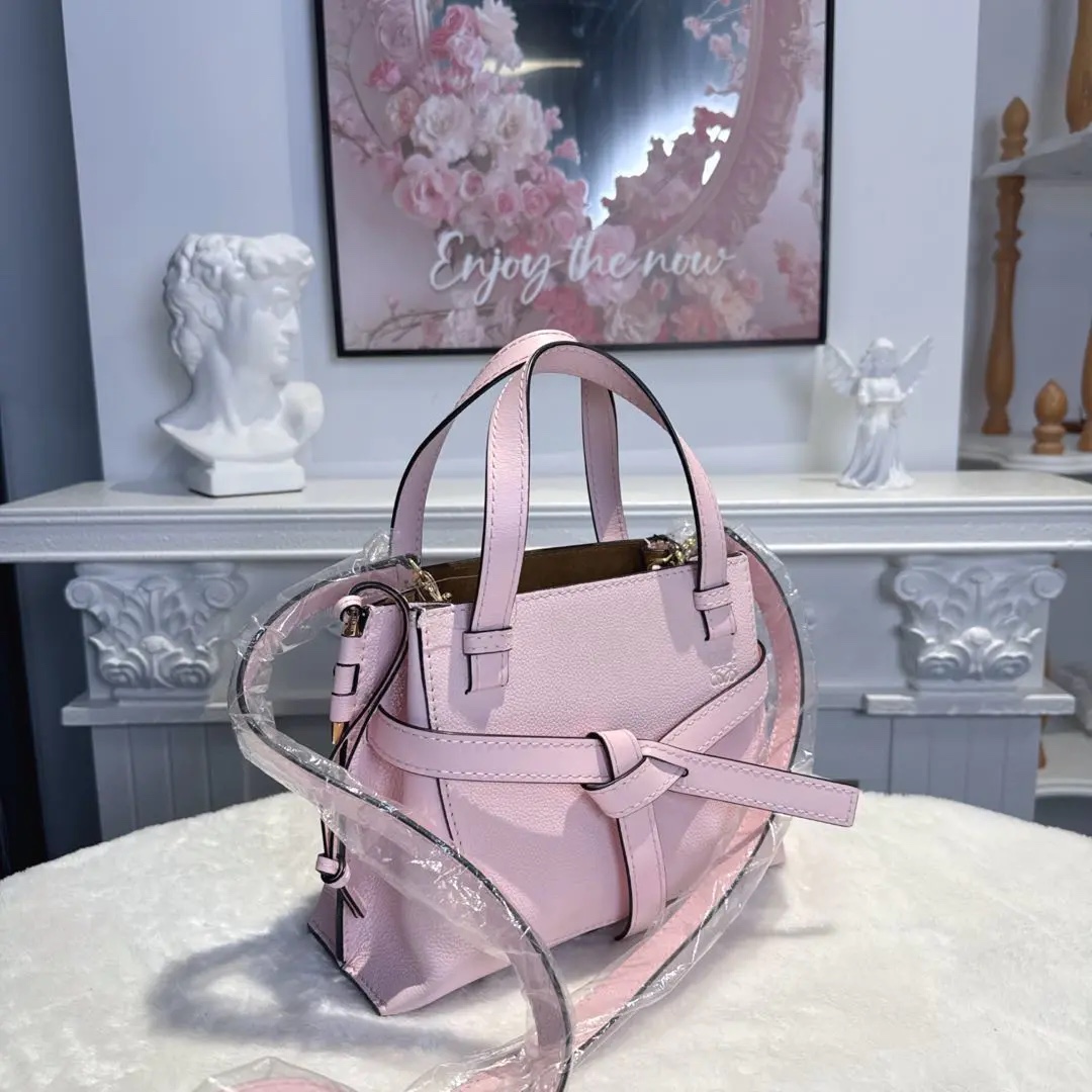 [#699]Pre owned Loewe Gate Top handle Pink Calfskin mini Crossbody bag BJ110&&04068