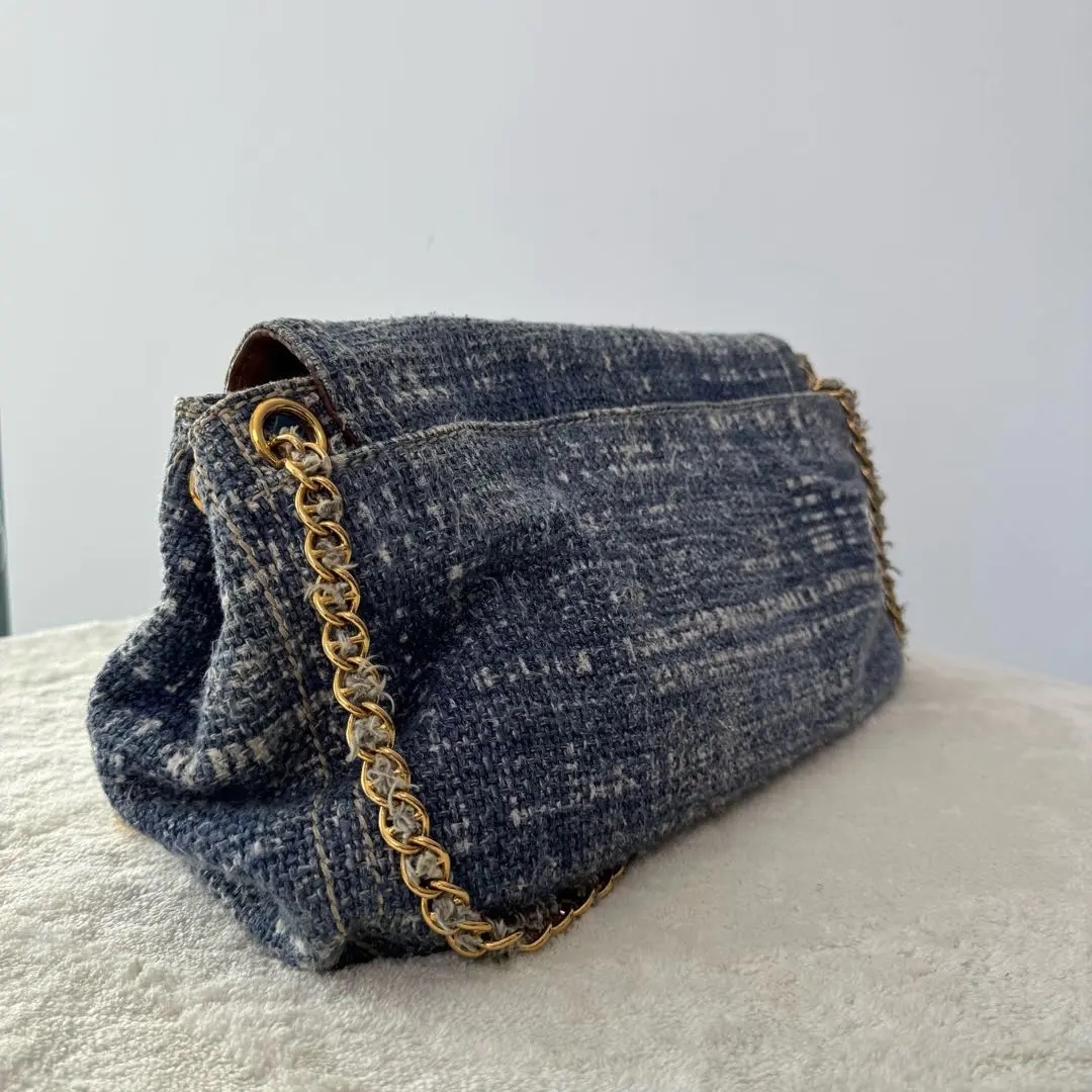 [#680]Pre owned Prada Vintage Blue BJ110&04040