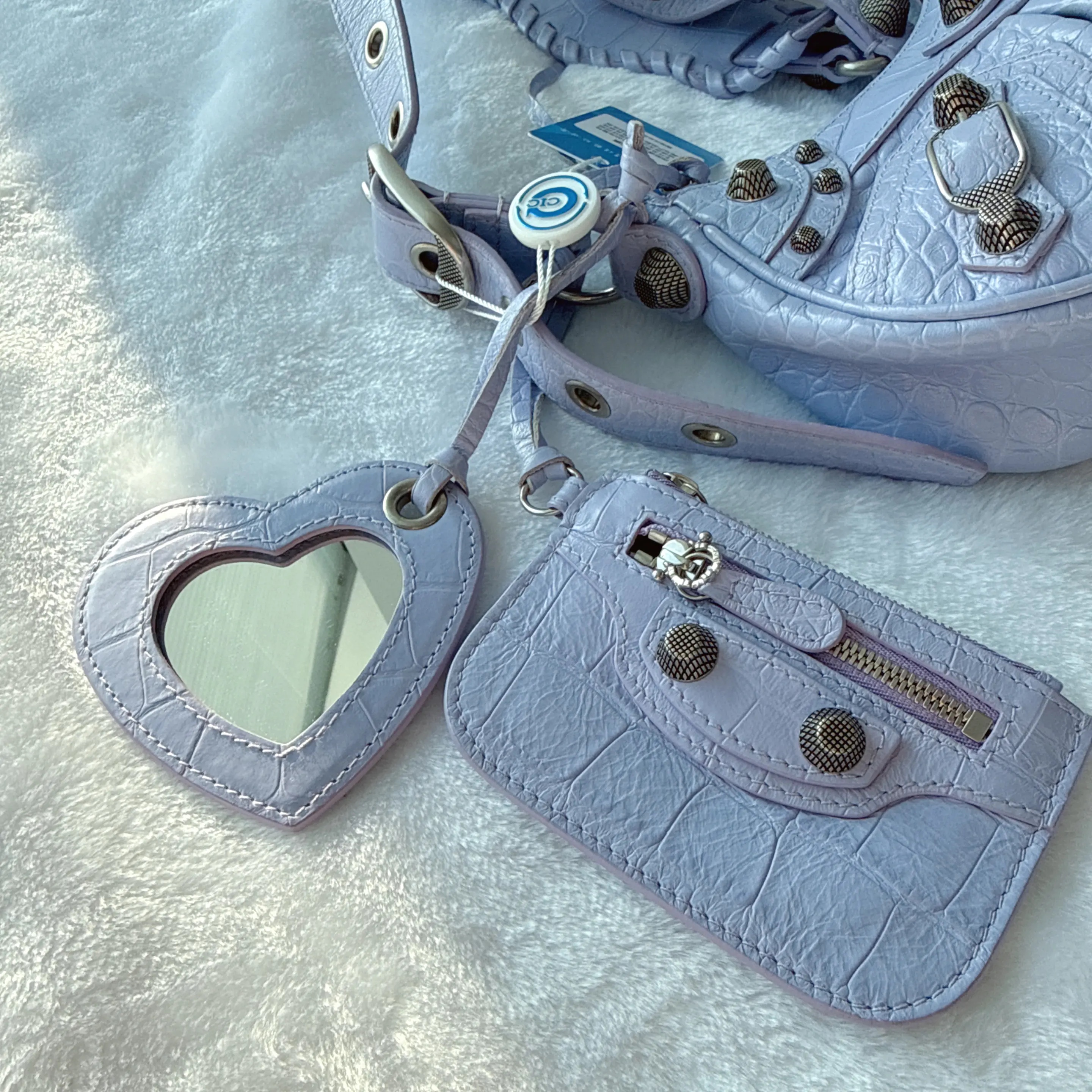 [#684]Pre owned Balenciaga Le Cagole purple XS BJ110&04065