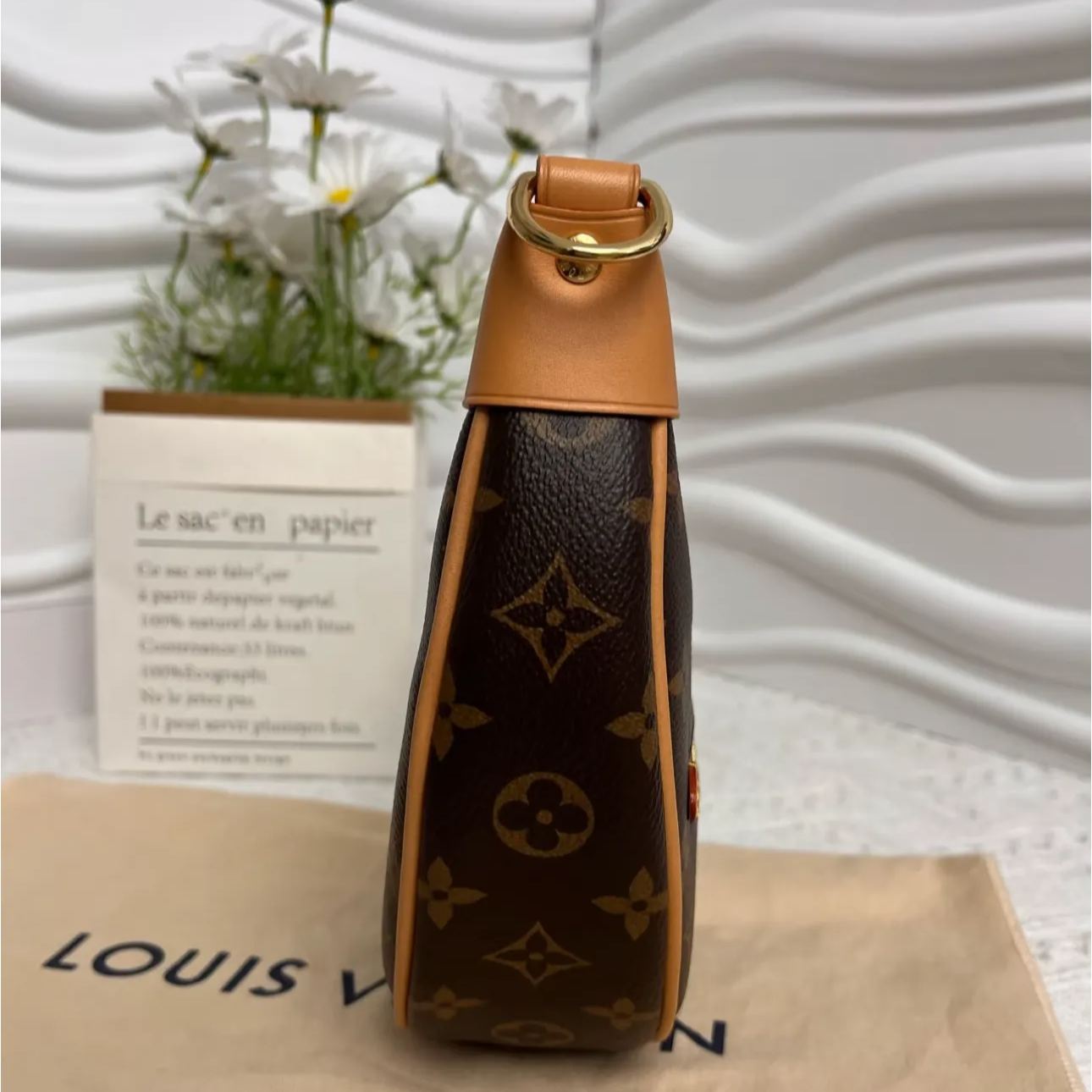 【#538】Pre-owned Louis Vuitton Loop Hobo Monogram  Canvas Shoulder Bag BJ1109905012&1999 