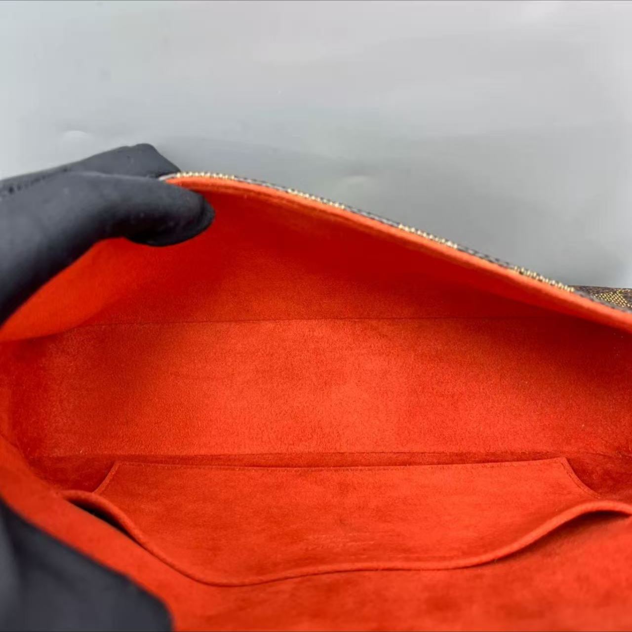 【#482】Pre-owned Louis Vuitton Recoleta Hobo Damier Ebene Canvas Shoulder Bag BJ1109904054 