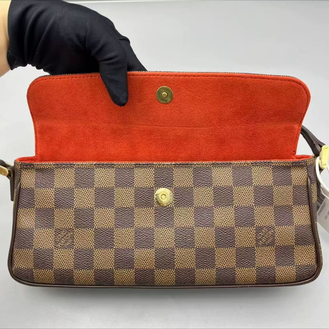 【#482】Pre-owned Louis Vuitton Recoleta Hobo Damier Ebene Canvas Shoulder Bag BJ1109904054 