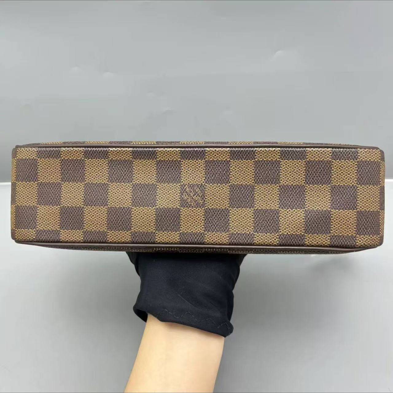 【#482】Pre-owned Louis Vuitton Recoleta Hobo Damier Ebene Canvas Shoulder Bag BJ1109904054 