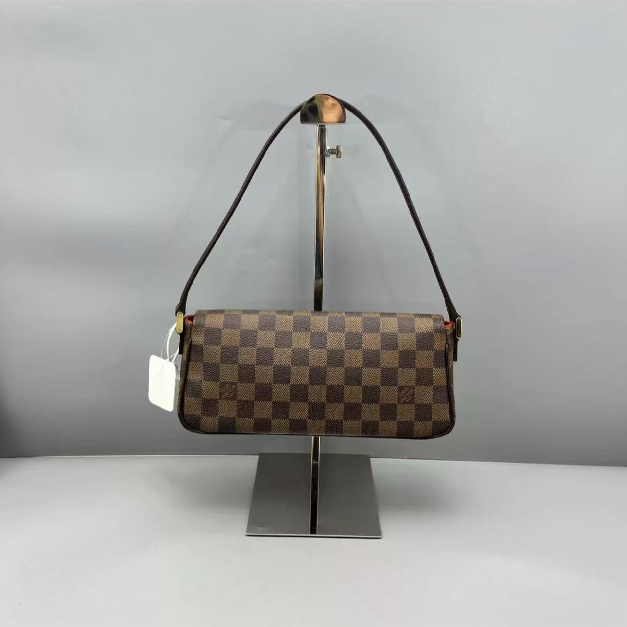 【#482】Pre-owned Louis Vuitton Recoleta Hobo Damier Ebene Canvas Shoulder Bag BJ1109904054 