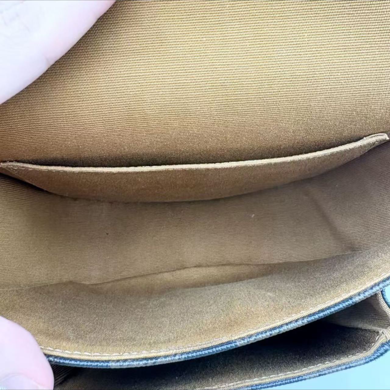 【#490】Pre-owned Celine Triomphe Folco Saddle Bag  Triomphe Canvas & Calfskin CrossbodyBags BJ1109904055 