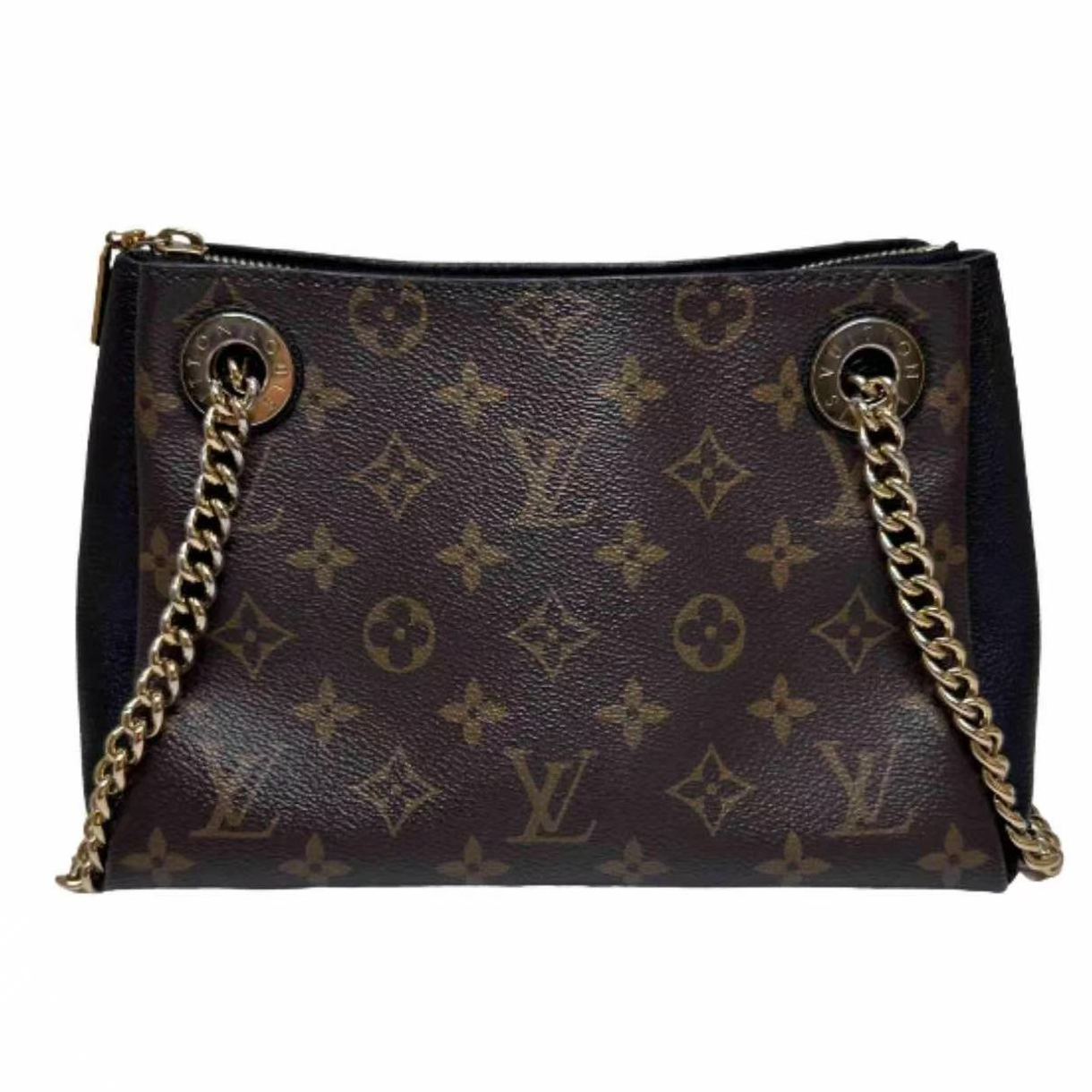 【#498】Pre-owned Louis Vuitton Surene BB Monogram Canvas&Black Calfskin Shouder Bag Canvas&Calfskin Shoulder Bag BJ11021L04070 