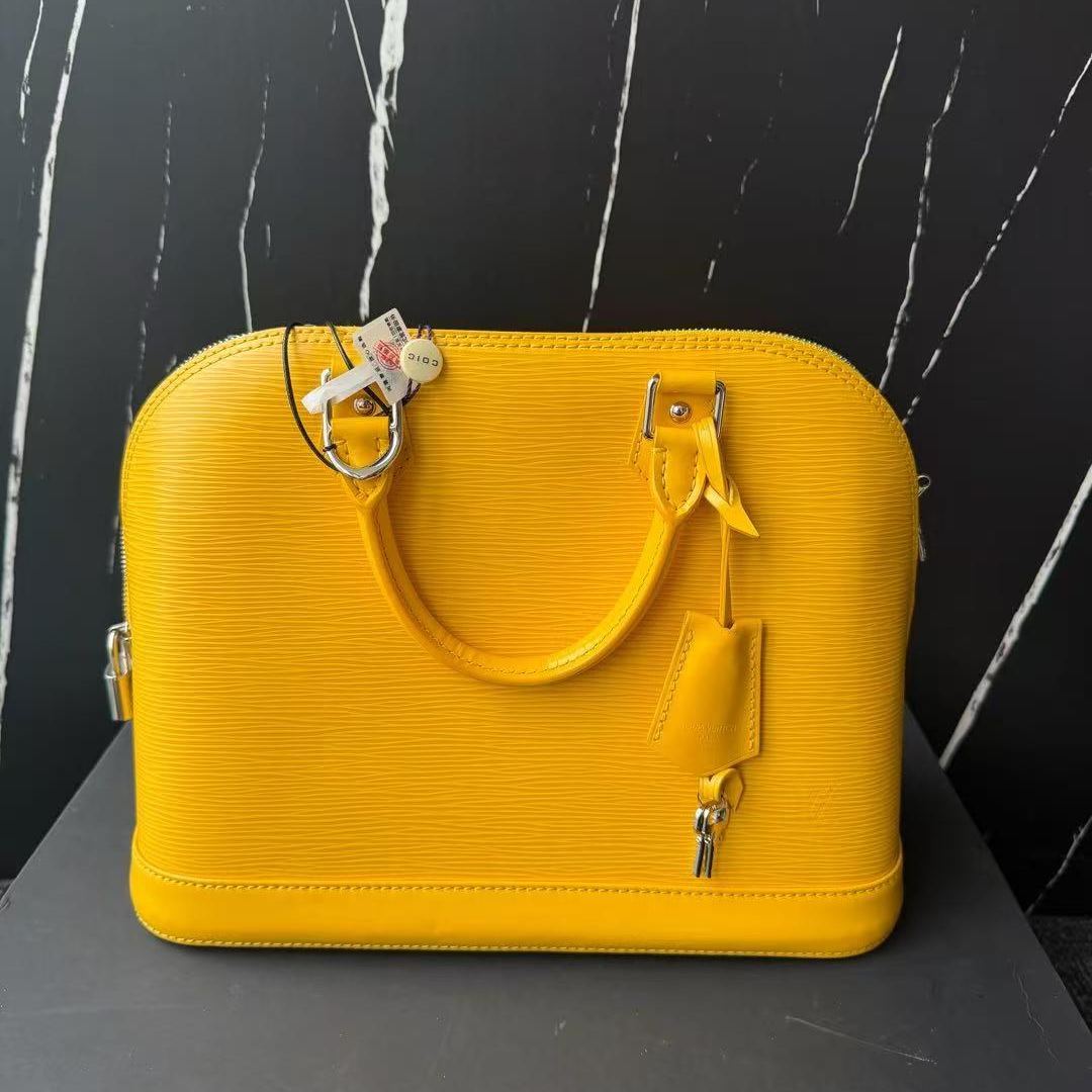 【#】Pre-owned Louis Vuitton Alma EPI Yellow Shoulder Bag BJ1109904032