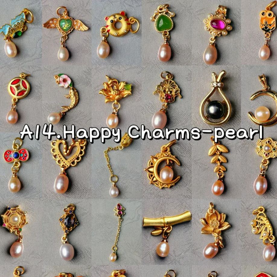 【#818】A14【Happy Charms】18k gold plated pendants
