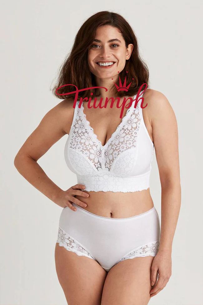 Triumph 3 pezzi 💓Reggiseno in pizzo senza ferretto ad alta copertura