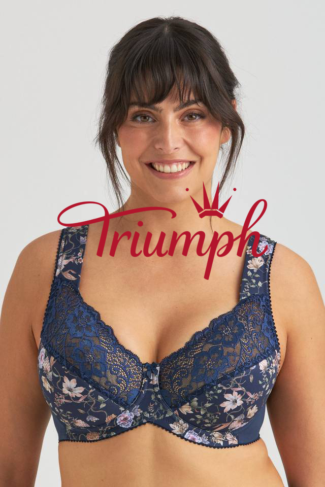 Triumph - (3 piezas) Sujetador sin aros de encaje floral