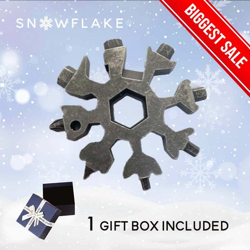 Snowflake - 18-in-1 Stainless Steel Portable MultiTool - 2024 Holiday Edition ❄️