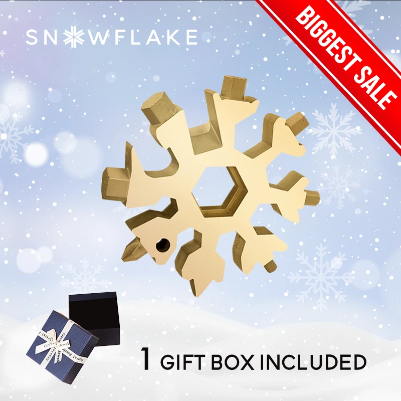 Snowflake - 18-in-1 Stainless Steel Portable MultiTool - 2024 Holiday Edition ❄️