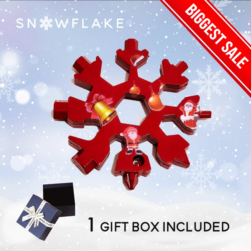 Snowflake - 18-in-1 Stainless Steel Portable MultiTool - 2024 Holiday Edition ❄️