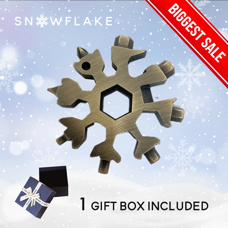 Snowflake - 18-in-1 Stainless Steel Portable MultiTool - 2024 Holiday Edition ❄️