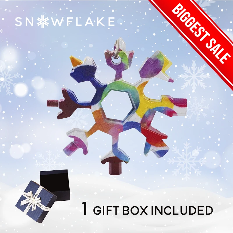 Snowflake - 18-in-1 Stainless Steel Portable MultiTool - 2024 Holiday Edition ❄️