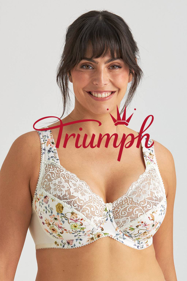 Triumph - (3 piezas) Sujetador sin aros de encaje floral