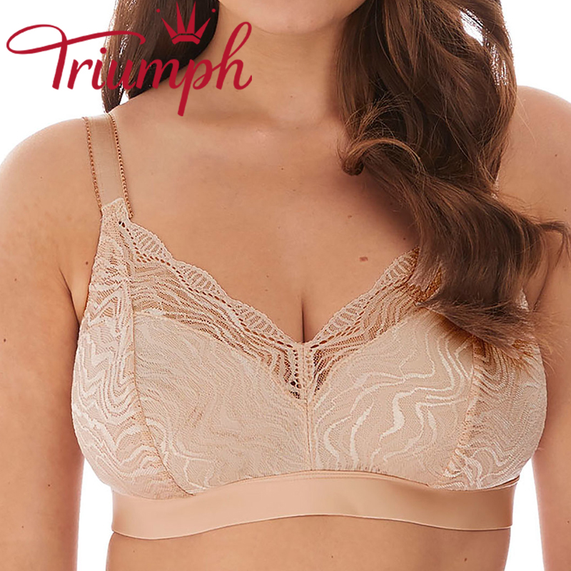 Triumph - 3 pezzi (75A-110F) 💝Reggiseno in pizzo senza ferretto