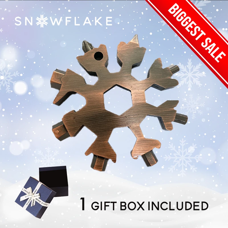 Snowflake - 18-in-1 Stainless Steel Portable MultiTool - 2024 Holiday Edition ❄️