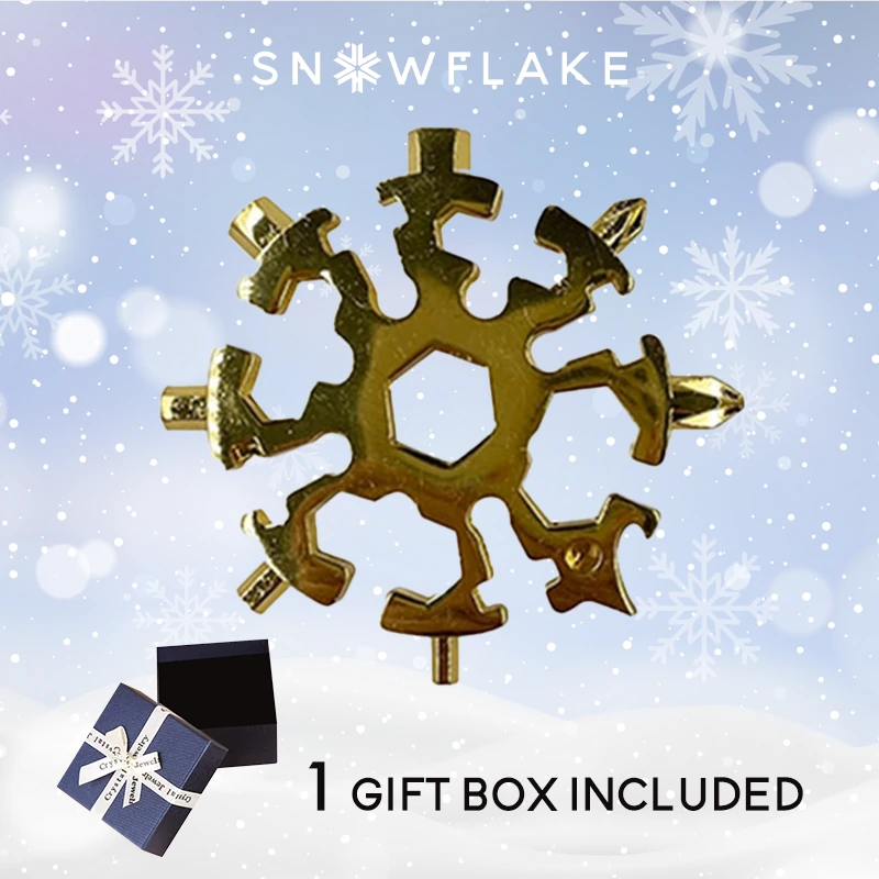 Snowflake - 18-in-1 Stainless Steel Portable MultiTool - 2024 Holiday Edition ❄️